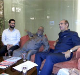 Shri Ck Jaffer Sharief with Health Minister Ghulam Nabi Azad