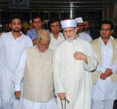 Janab C.K. Jaffer Sharief Former Union Railway Mininster with Dr. Tahir-Ul-Qadri