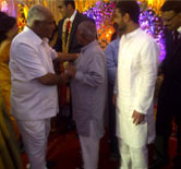 C.K. Jaffer Sharief at BS Yeddyurappa's grand daughter wedding